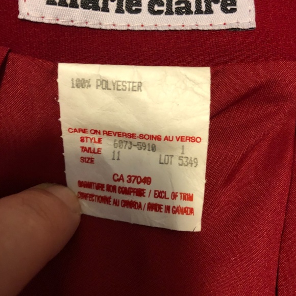 Vintage Marie Claire maxi red skirt made in Canada EUC (as new) - Picture 10 of 11
